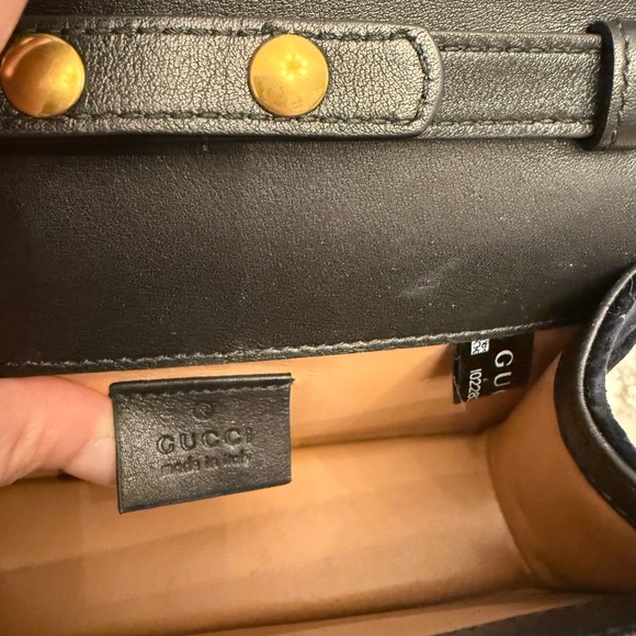 Gucci Broadway Pearly Bee Shoulder Bag Crystal Embellished Velvet Mini - Picture 8 of 12